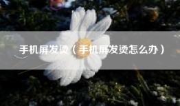 手机屏发烫（手机屏发烫怎么办）
