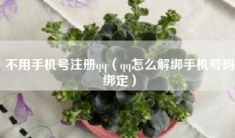 不用手机号注册qq（qq怎么解绑手机号码绑定）