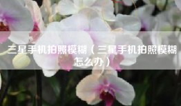 三星手机拍照模糊（三星手机拍照模糊怎么办）