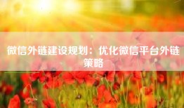 微信外链建设规划：优化微信平台外链策略