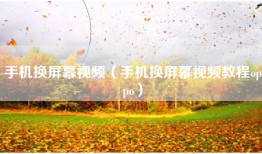 手机换屏幕视频（手机换屏幕视频教程oppo）