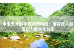 未来五年数字经济新动能：培育壮大数商助力数字化转型