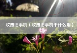 收废旧手机（收废旧手机干什么用）