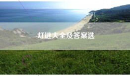 灯谜大全及答案选