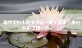 苹果手机电池多少钱一块（苹果手机电池多少钱一块6s p）
