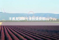 手机贷贷款（手机贷贷款app）