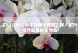 初级会计证每年都要审核吗？深入解析继续教育的重要性
