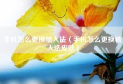 手机怎么更换输入法（手机怎么更换输入法皮肤）