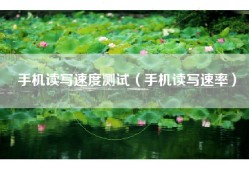 手机读写速度测试（手机读写速率）