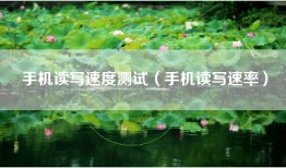 手机读写速度测试（手机读写速率）