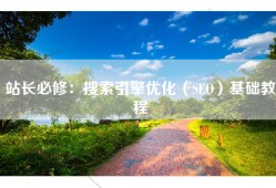 站长必修：搜索引擎优化（SEO）基础教程