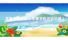 苹果手机评估（苹果手机评估价格）