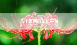 几个常用的站长平台