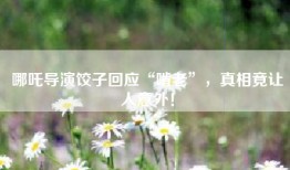 哪吒导演饺子回应“啃老”，真相竟让人意外！