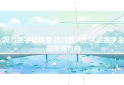 发力数字化转型 银行业人士共话数字金融布局方向