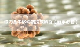 磁力金牛移动端投放策略（新手必看）