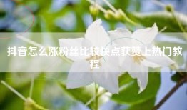 抖音怎么涨粉丝比较快点获赞上热门教程