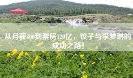 从月薪300到票房120亿，饺子与李梦琳的成功之路！