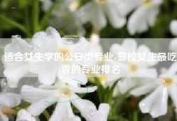 适合女生学的公安类专业-警校女生最吃香的专业排名