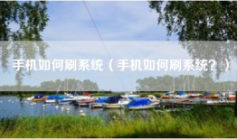 手机如何刷系统（手机如何刷系统？）