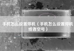 手机怎么设置停机（手机怎么设置停机或者空号）