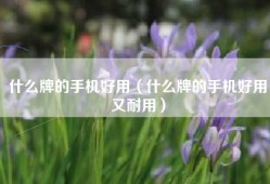 什么牌的手机好用（什么牌的手机好用又耐用）