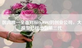 国内唯一全面对标OpenAI的创业公司，大模型已经出到第三代