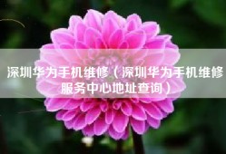 深圳华为手机维修（深圳华为手机维修服务中心地址查询）