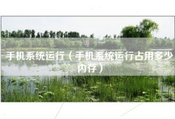 手机系统运行（手机系统运行占用多少内存）