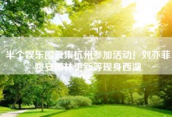 半个娱乐圈云集杭州参加活动！刘亦菲姚安娜林更新等现身西湖
