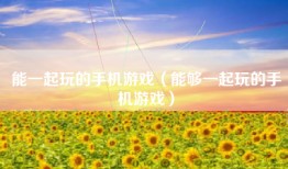 能一起玩的手机游戏（能够一起玩的手机游戏）