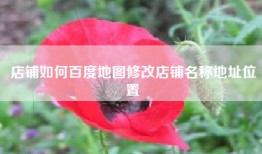 店铺如何百度地图修改店铺名称地址位置