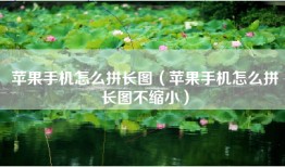 苹果手机怎么拼长图（苹果手机怎么拼长图不缩小）