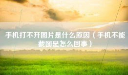 手机打不开图片是什么原因（手机不能截图是怎么回事）