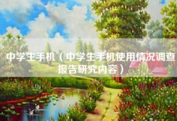 中学生手机（中学生手机使用情况调查报告研究内容）