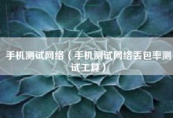 手机测试网络（手机测试网络丢包率测试工具）