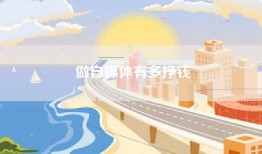 做自媒体有多挣钱
