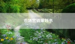 市场营销策划书