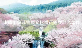 申请市级非物质文化遗产需要什么条件