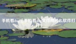 手机看dwg（手机看dwg文件用什么软件打开）