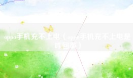oppo手机充不上电（oppo手机充不上电是咋回事）
