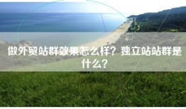 做外贸站群效果怎么样？独立站站群是什么？