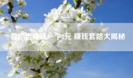 看广告赚钱一个1元 赚钱套路大揭秘