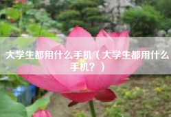 大学生都用什么手机（大学生都用什么手机？）