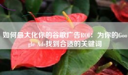 如何最大化你的谷歌广告ROI：为你的Google Ads找到合适的关键词