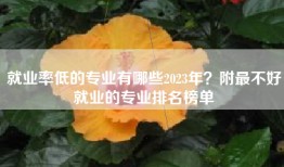 就业率低的专业有哪些2023年？附最不好就业的专业排名榜单