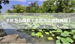 手机怎么建群（手机怎么建群教程）