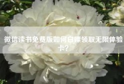 微信读书免费版如何白嫖领取无限体验卡？