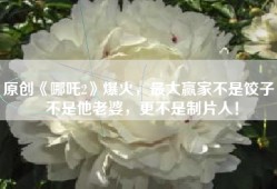 原创《哪吒2》爆火，最大赢家不是饺子，不是他老婆，更不是制片人！