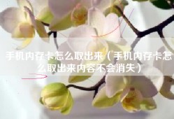 手机内存卡怎么取出来（手机内存卡怎么取出来内容不会消失）